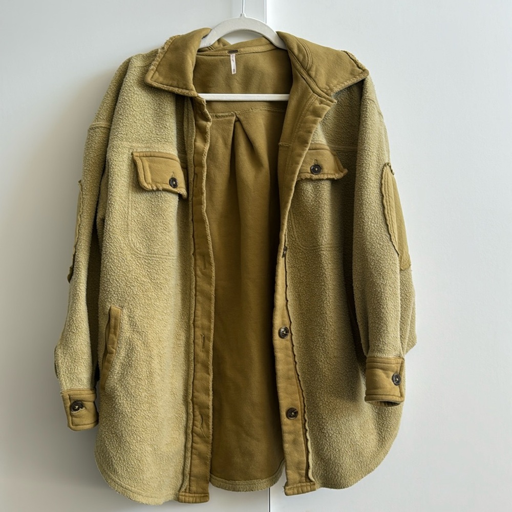 Free People We the Free Ruby Fleece Jacket Yellow